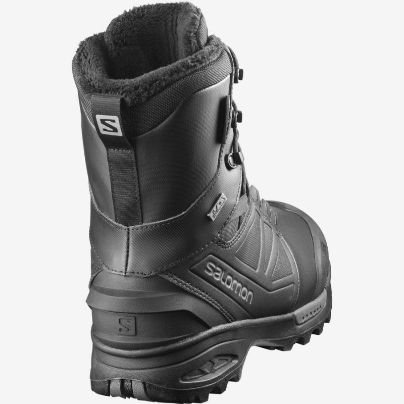 Men's Salomon TOUNDRA PRO CLIMASALOMON™ WATERPROOF Winter Boots Black | IN2243KOR