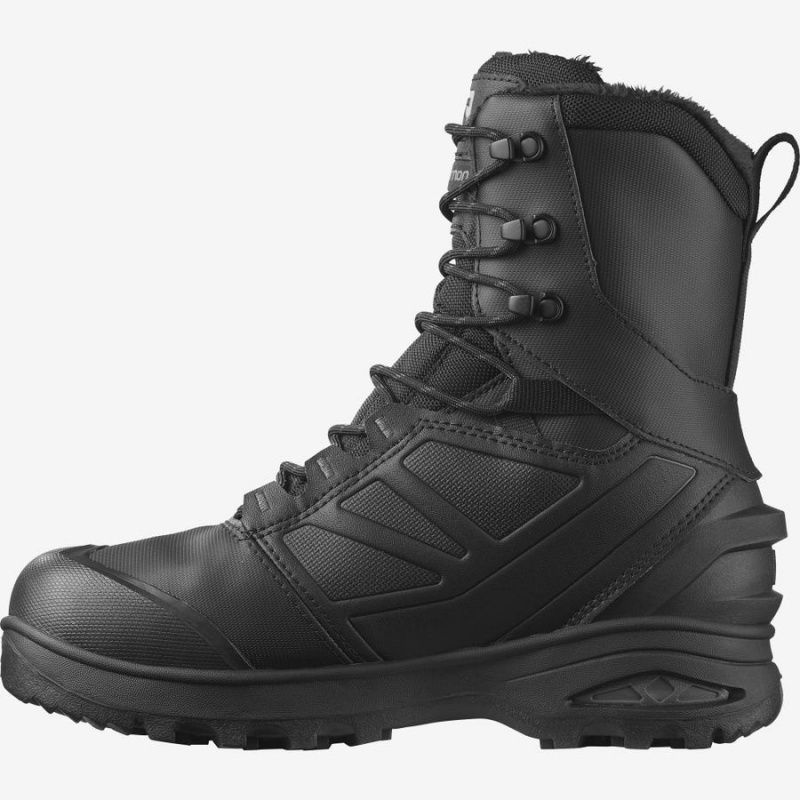 Men's Salomon TOUNDRA PRO CLIMASALOMON™ WATERPROOF Winter Boots Black | IN2243KOR