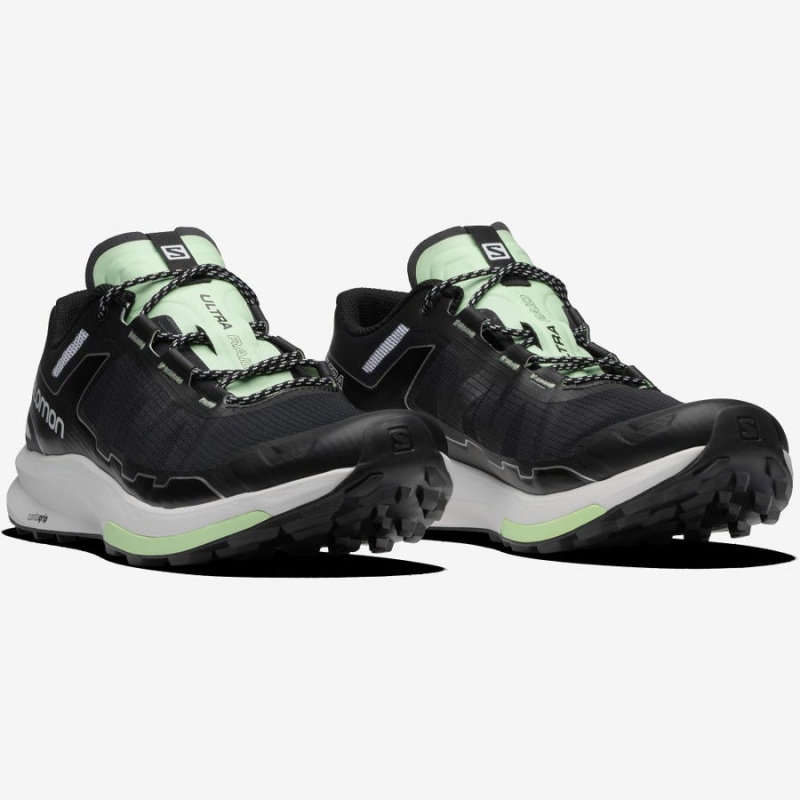 Men's Salomon ULTRA RAID Sneakers Black / Mint | IN2221CTV