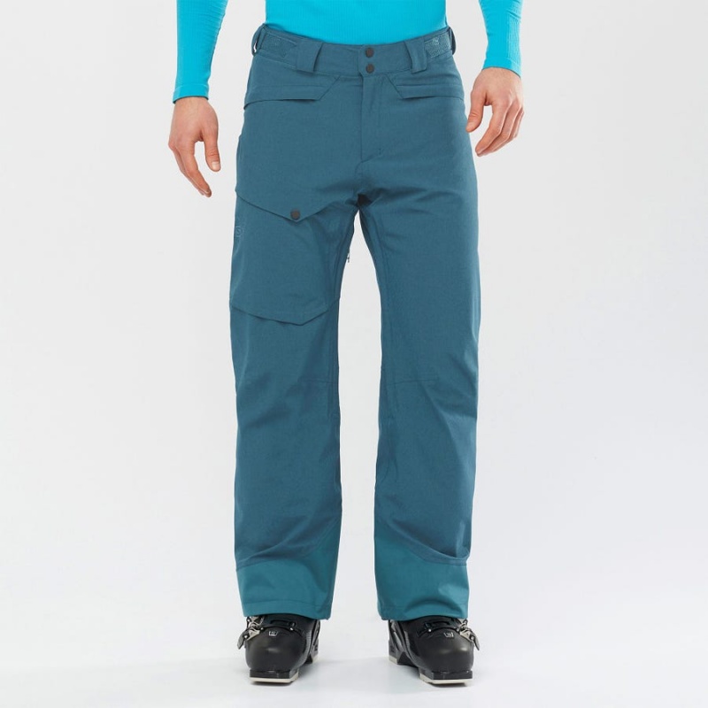 Men's Salomon UNTRACKED Ski Pants Navy | IN2489KOR