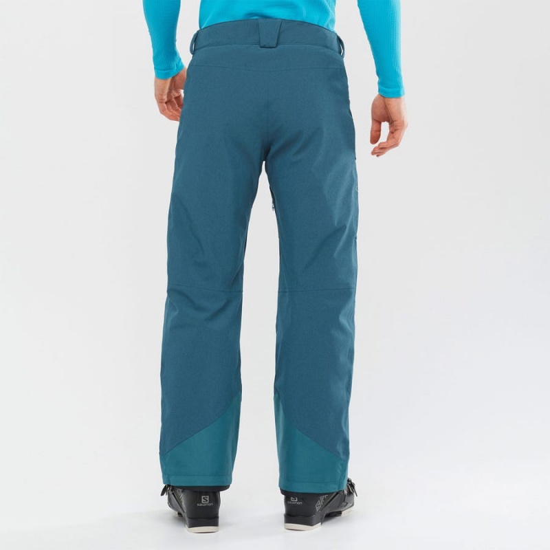 Men's Salomon UNTRACKED Ski Pants Navy | IN2489KOR