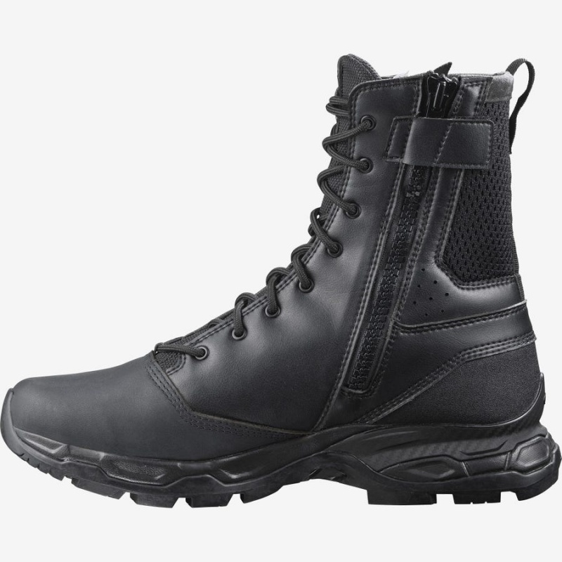 Men's Salomon URBAN JUNGLE ULTRA FORCES SIDE ZIP Boots Black | IN2250NWY