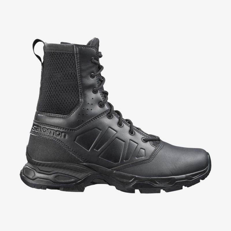 Men\'s Salomon URBAN JUNGLE ULTRA FORCES SIDE ZIP Boots Black | IN2250NWY