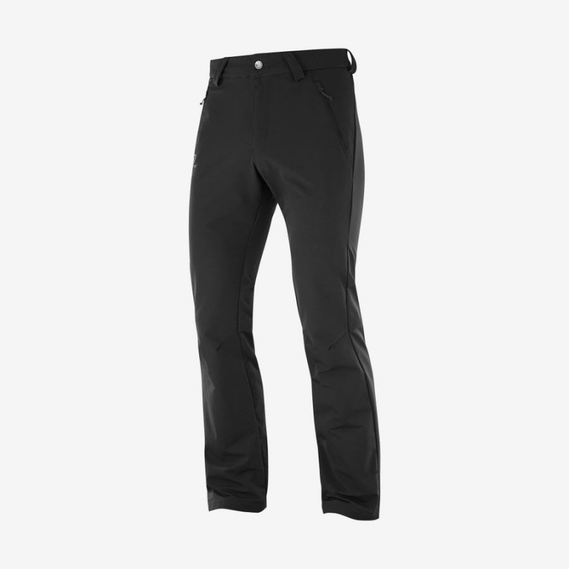 Men\'s Salomon WAYFARER WARM STRAIGHT Pants Black | IN2437KOR