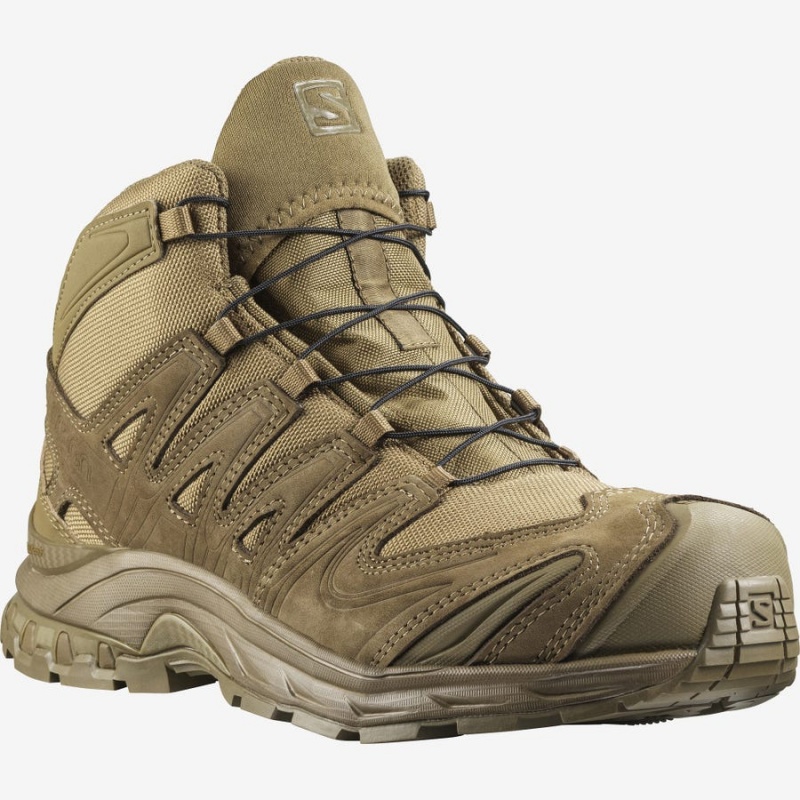 Men's Salomon XA FORCES MID Boots Brown | IN2253WNB