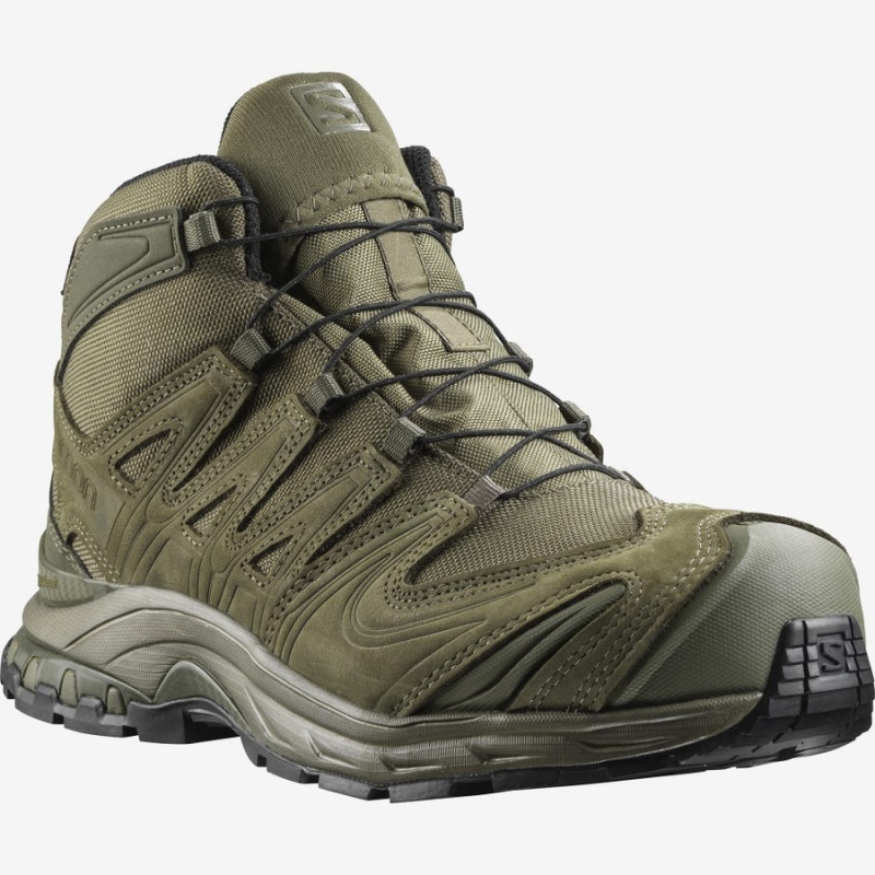 Men's Salomon XA FORCES MID EN Boots Green | IN2255RVD