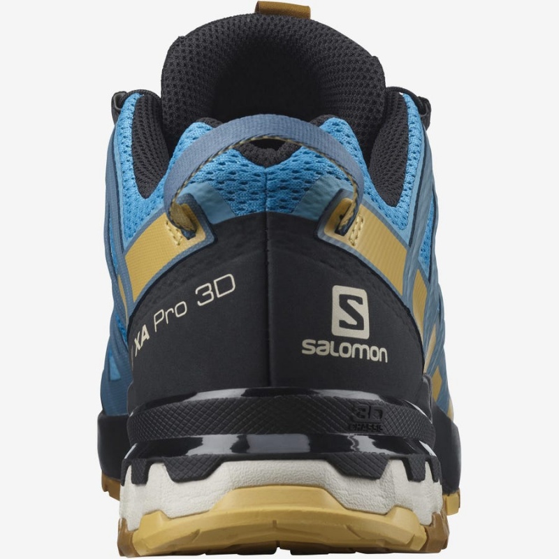 Men's Salomon XA PRO 3D v8 Trail Running Shoes Blue | IN2098GSO