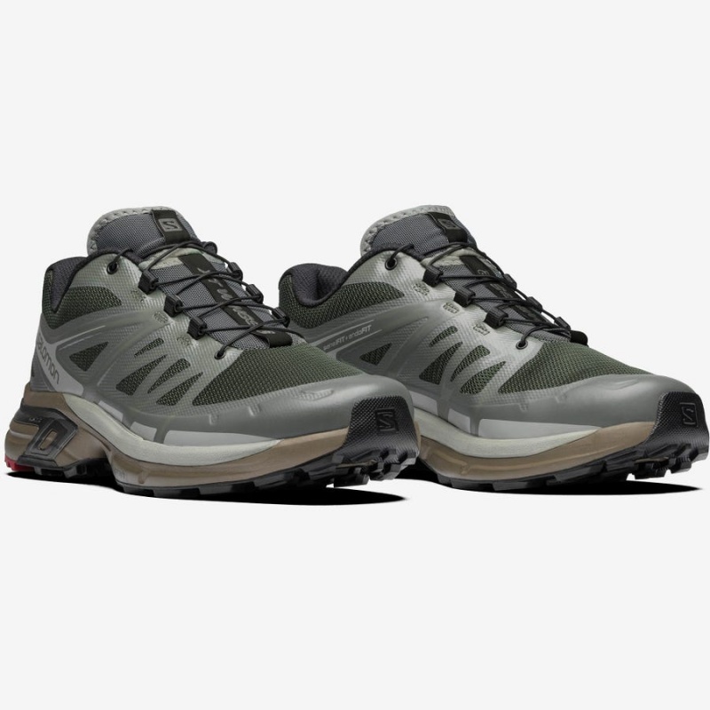 Men's Salomon XT-WINGS 2 ADVANCED Sneakers Olive | IN2165AHK