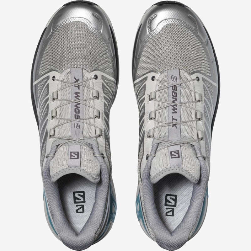 Men's Salomon XT-WINGS 2 ADVANCED Sneakers Silver | IN2166SGL