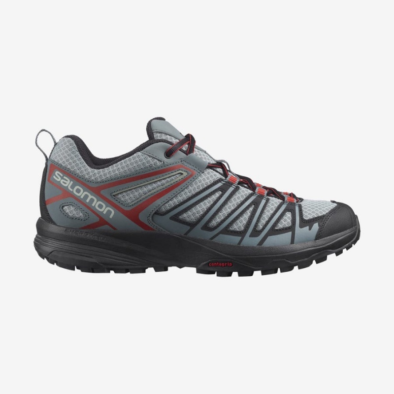 Men\'s Salomon X CREST Hiking Shoes Black / Turquoise | IN2056JPQ