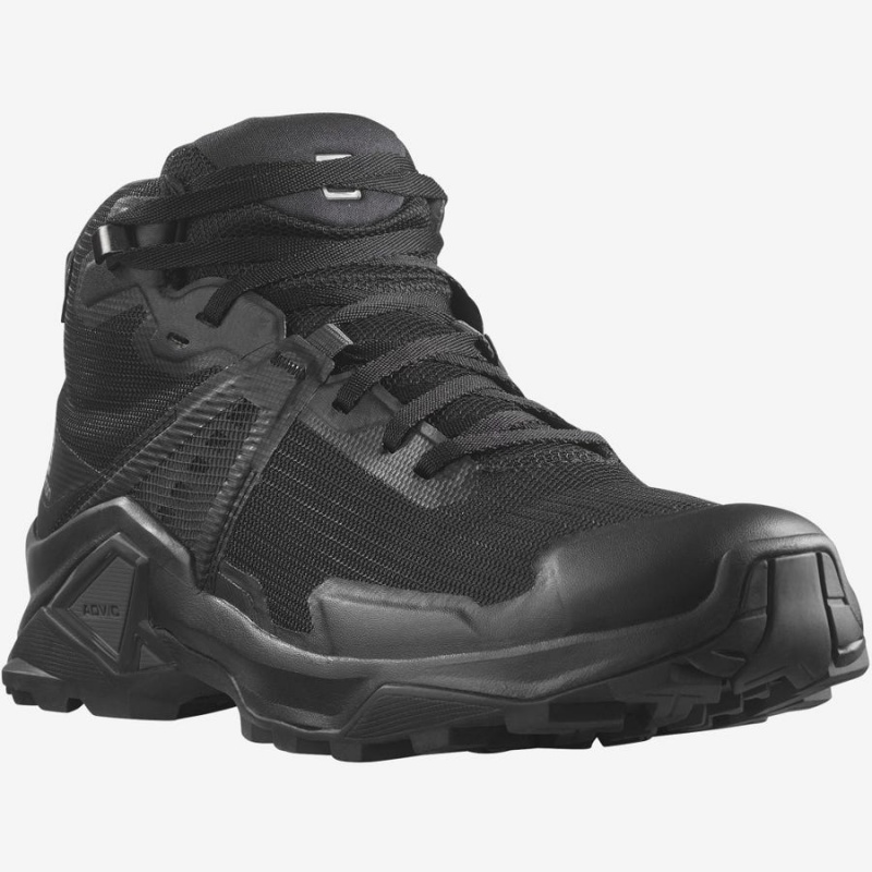 Men's Salomon X RAISE 2 MID GORE-TEX Hiking Shoes Grey / Black | IN2072GSO