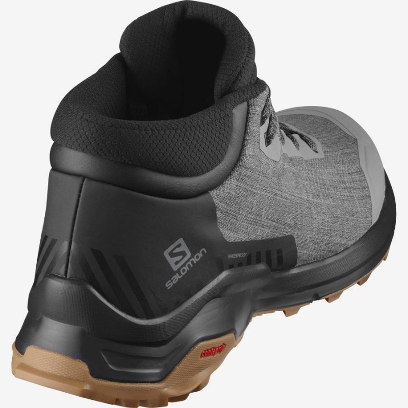 Men's Salomon X REVEAL CHUKKA CLIMASALOMON™ WATERPROOF Winter Boots Grey | IN2247CTV