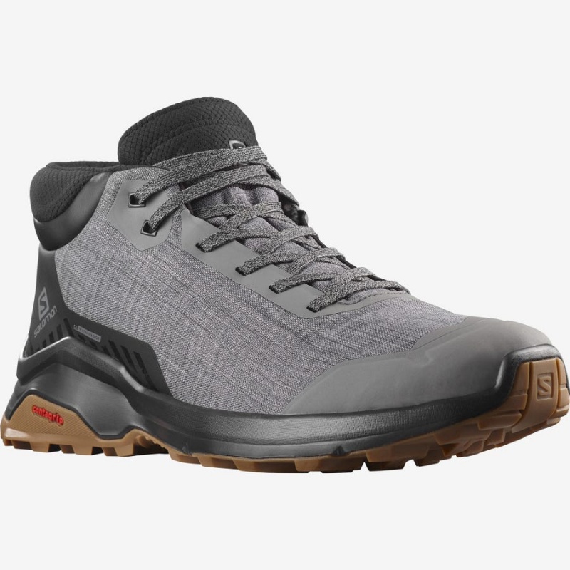 Men's Salomon X REVEAL CHUKKA CLIMASALOMON™ WATERPROOF Winter Boots Grey | IN2247CTV