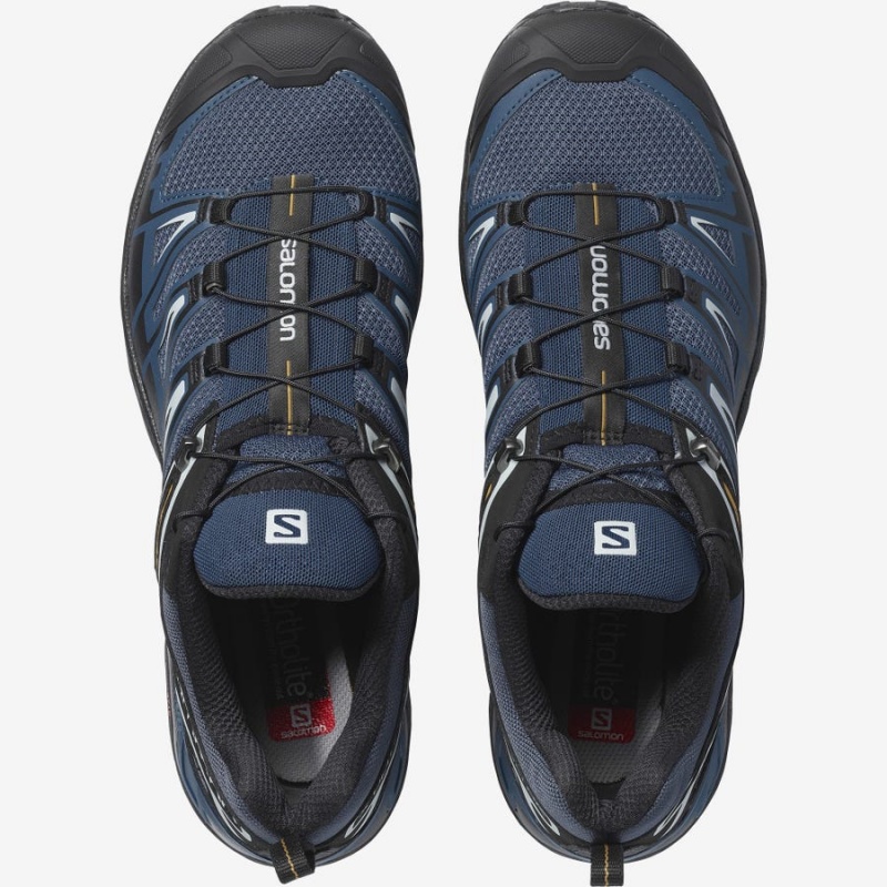 Men's Salomon X ULTRA 3 Hiking Shoes Navy | IN2041EBC