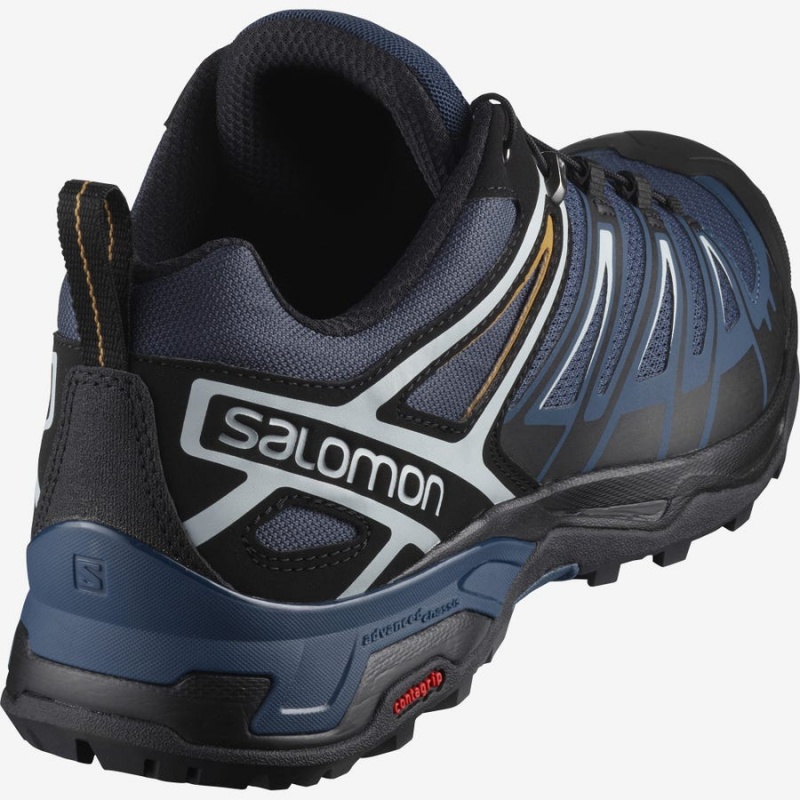 Men's Salomon X ULTRA 3 Hiking Shoes Navy | IN2041EBC