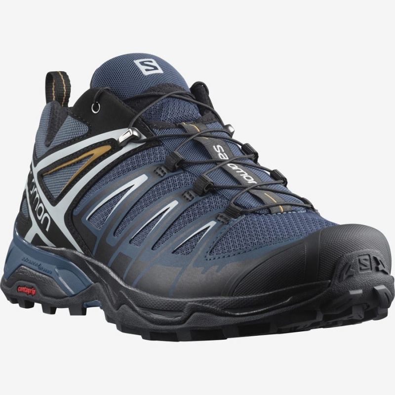 Men's Salomon X ULTRA 3 Hiking Shoes Navy | IN2041EBC