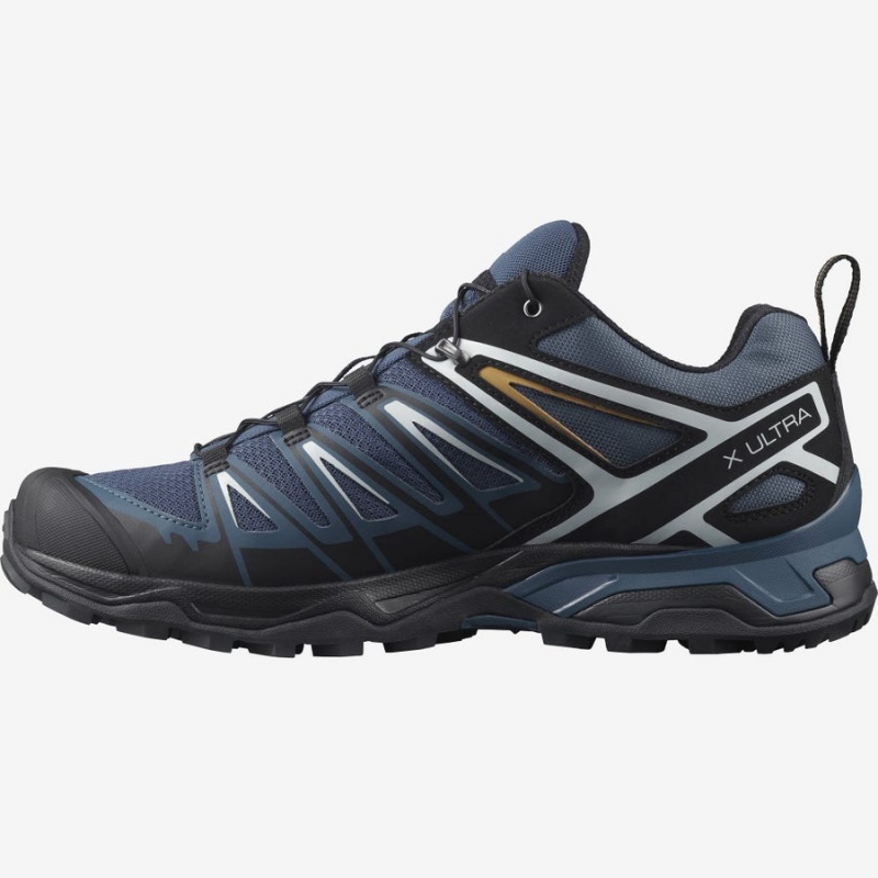 Men's Salomon X ULTRA 3 Hiking Shoes Navy | IN2041EBC