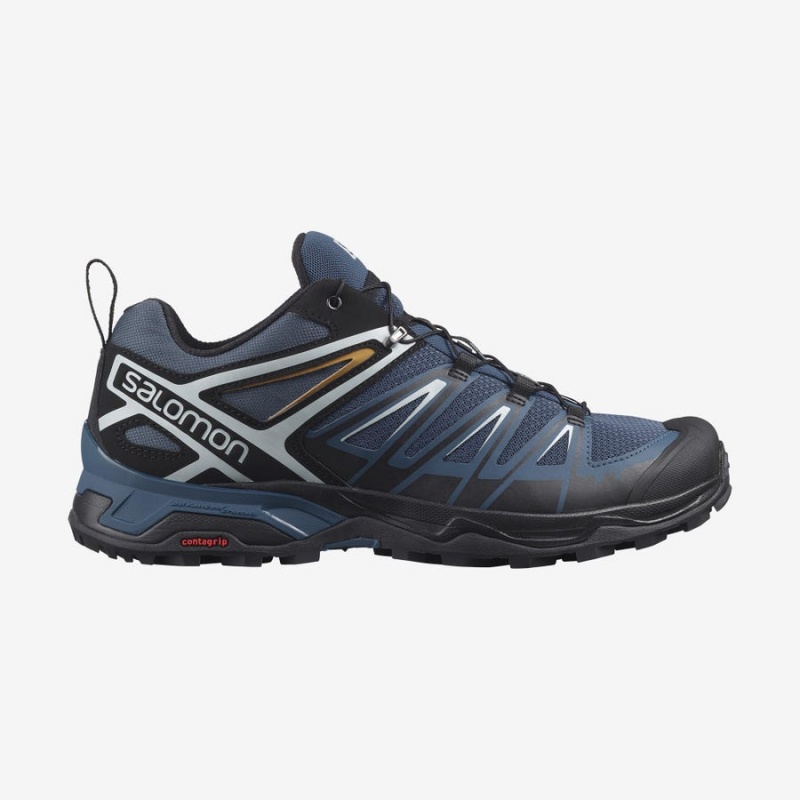 Men\'s Salomon X ULTRA 3 Hiking Shoes Navy | IN2041EBC