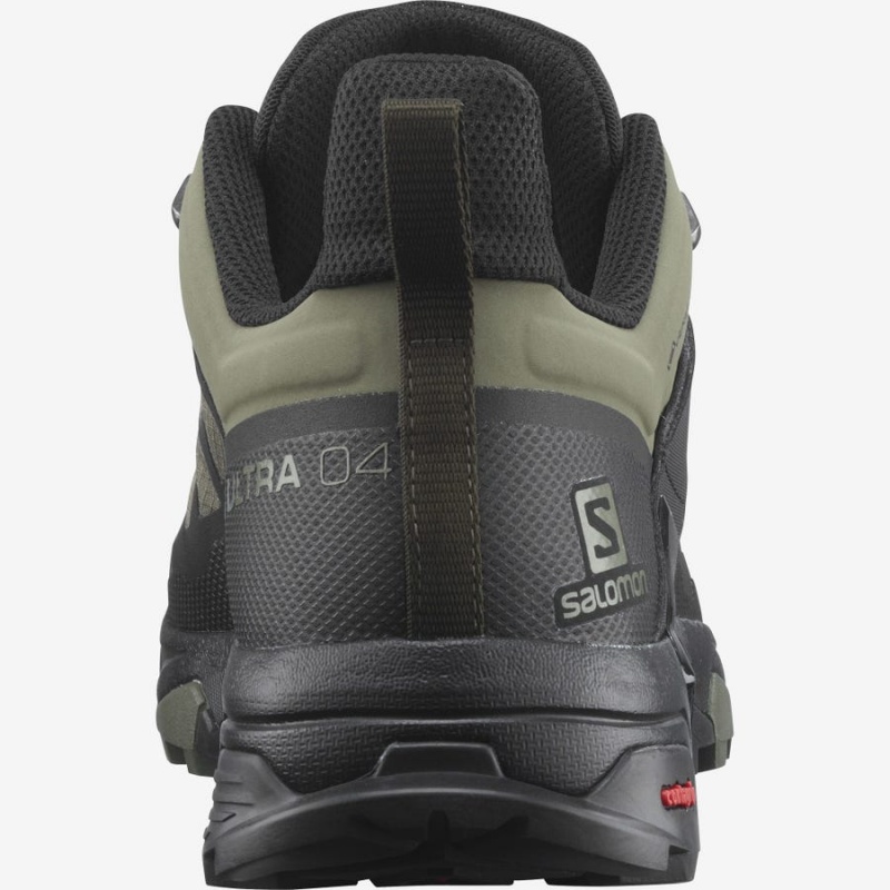 Men's Salomon X ULTRA 4 GORE-TEX Hiking Shoes Olive / Black | IN2033XYU