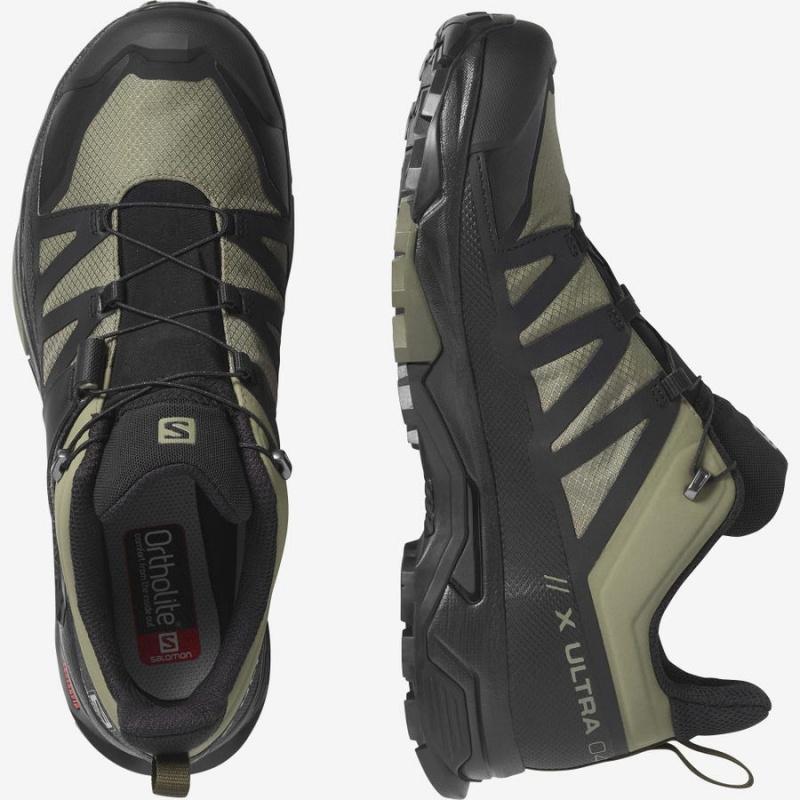 Men's Salomon X ULTRA 4 GORE-TEX Hiking Shoes Olive / Black | IN2033XYU