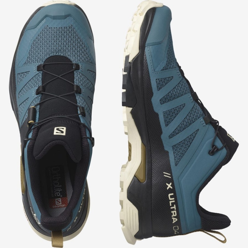 Men's Salomon X ULTRA 4 Hiking Shoes Aqua | IN2068AHK