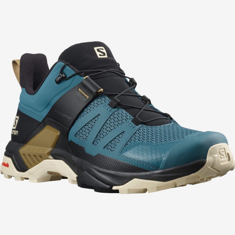 Men's Salomon X ULTRA 4 Hiking Shoes Aqua | IN2068AHK