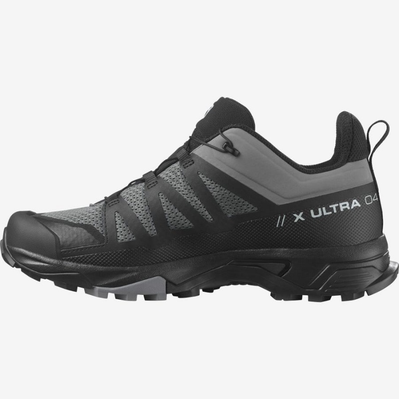 Men's Salomon X ULTRA 4 Hiking Shoes Grey / Black | IN2066QMA