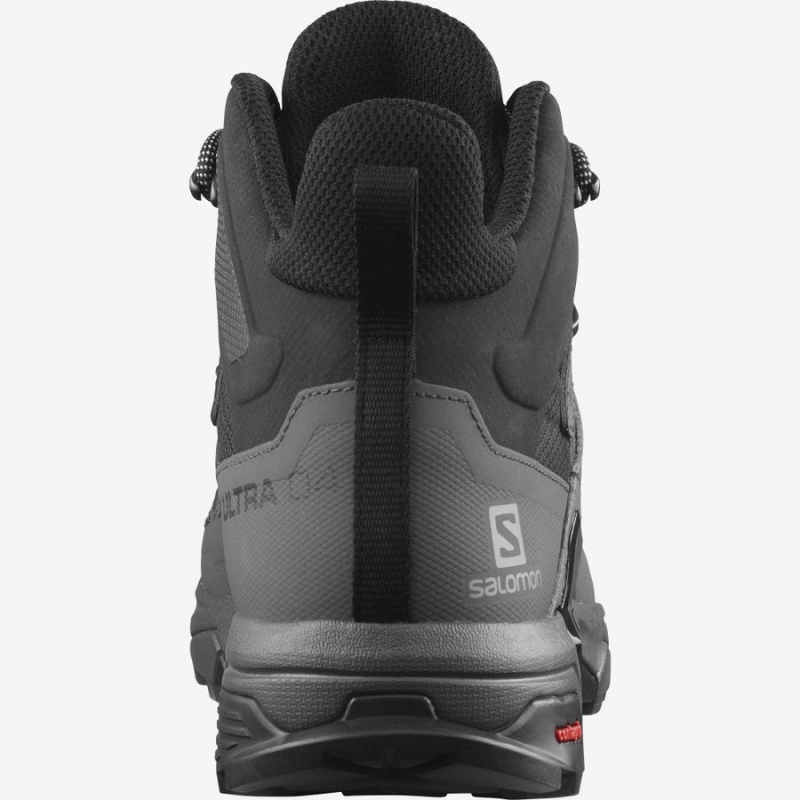 Men's Salomon X ULTRA 4 MID WIDE GORE-TEX Hiking Shoes Black / Blue | IN2002HAP