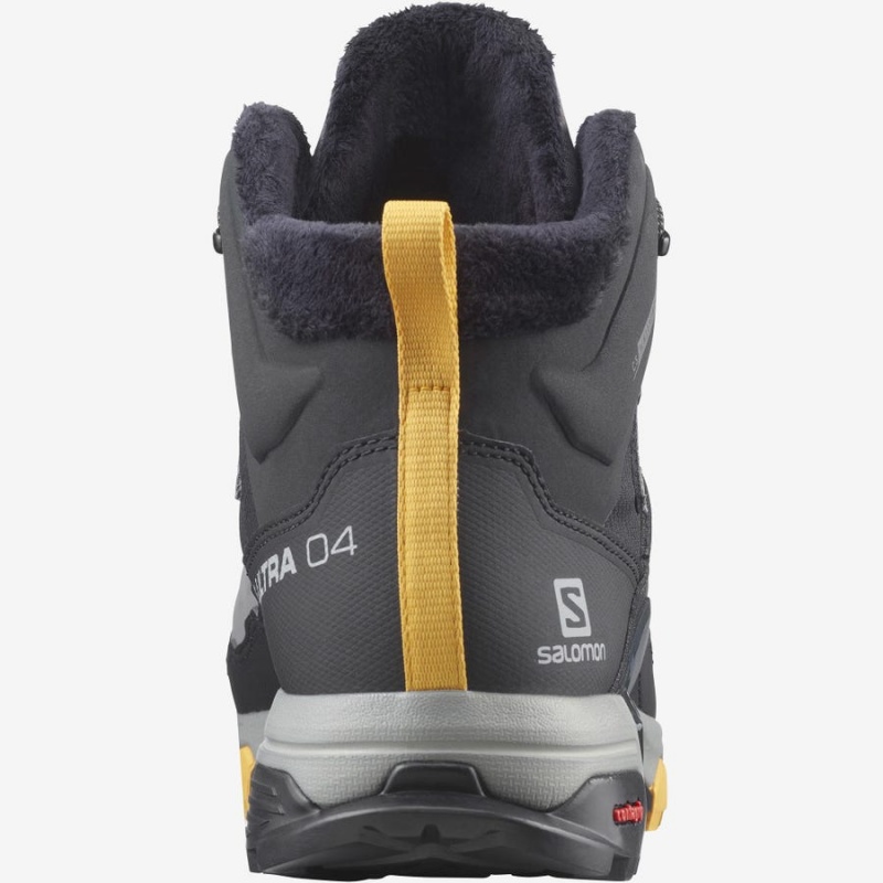 Men's Salomon X ULTRA 4 MID WINTER THINSULATE™ CLIMASALOMON™ WATERPROOF Winter Boots Black / Grey | IN2249BEX