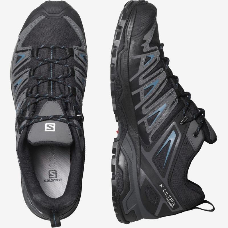 Men's Salomon X ULTRA PIONEER CLIMASALOMON™ WATERPROOF Hiking Shoes Black | IN2069SGL