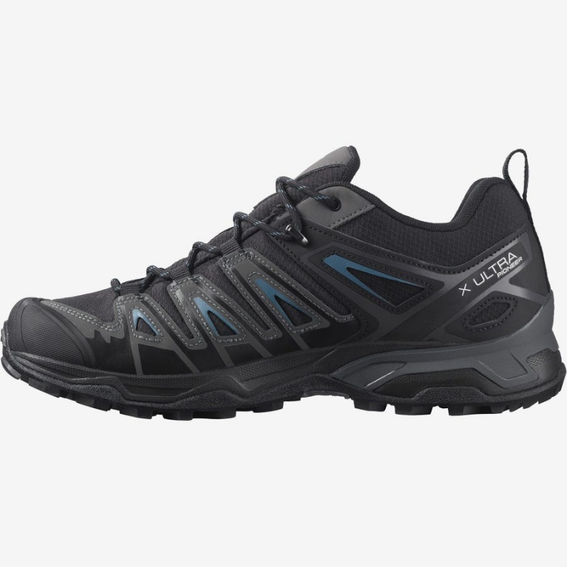 Men's Salomon X ULTRA PIONEER CLIMASALOMON™ WATERPROOF Hiking Shoes Black | IN2069SGL