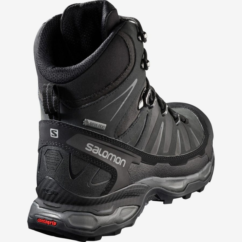 Men's Salomon X ULTRA TREK GORE-TEX Hiking Shoes Grey / Black / Green | IN2050AHK