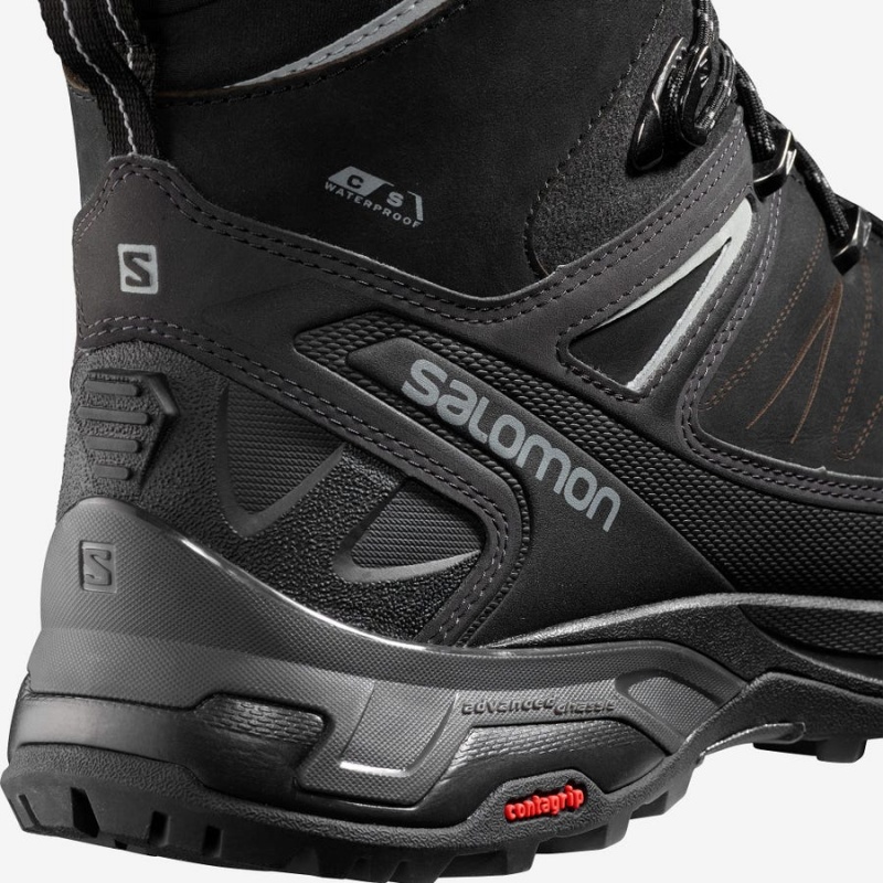 Men's Salomon X ULTRA WINTER CLIMASALOMON™ WATERPROOF 2 Winter Boots Black | IN2246XYU