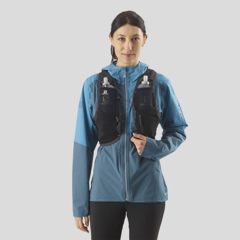 Women's Salomon ACTIVE SKIN 4 Running Packs Black | IN3346HAP