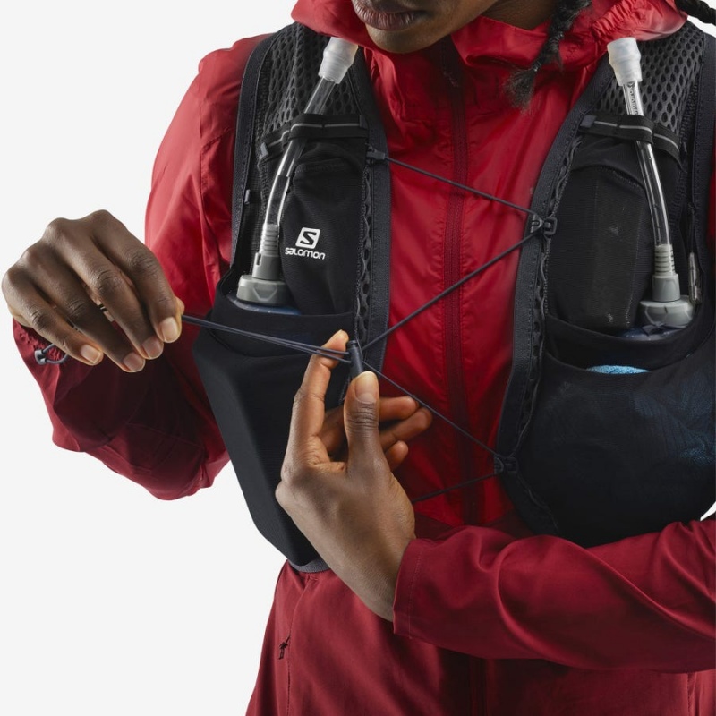 Women's Salomon ACTIVE SKIN 8 Running Packs Black | IN3347JPQ