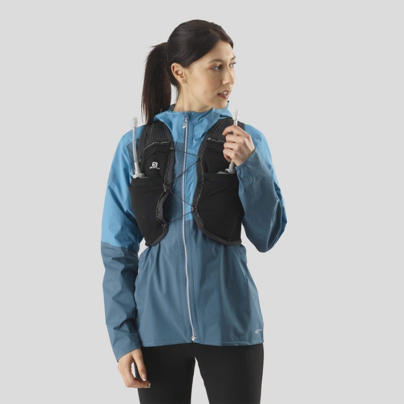 Women's Salomon ACTIVE SKIN 8 Running Packs Black | IN3347JPQ