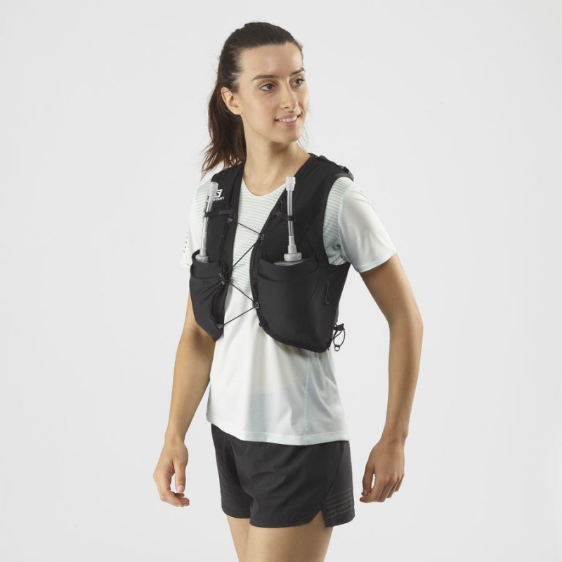 Women's Salomon ADV SKIN 8 Running Packs Black | IN3319HAP