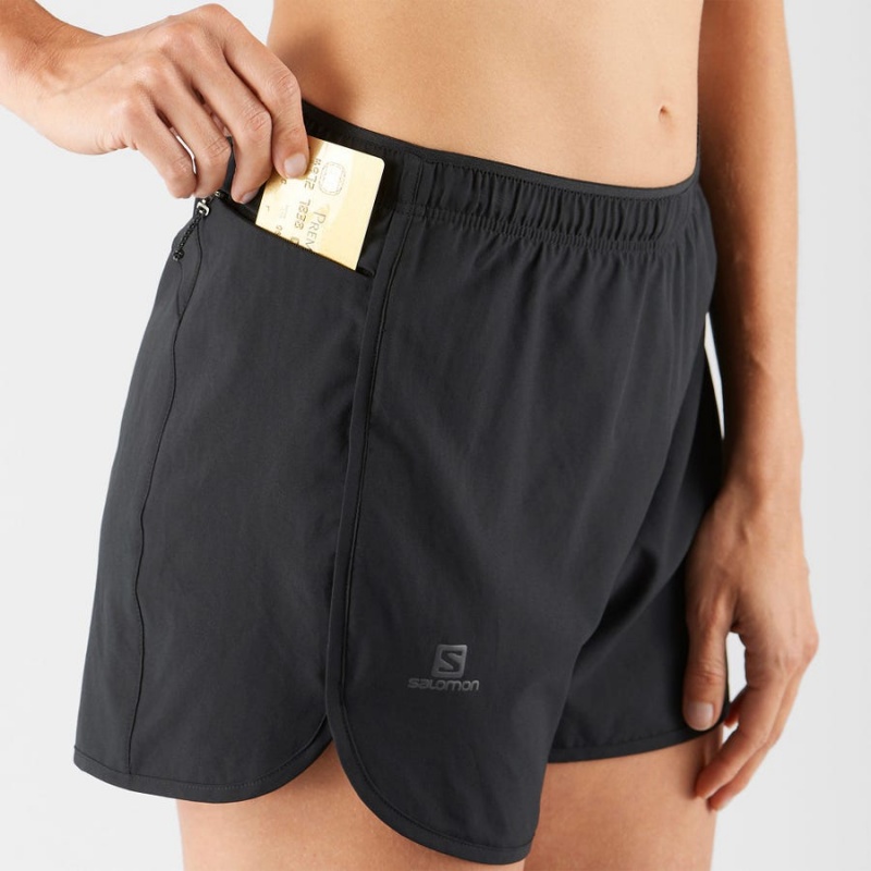 Women's Salomon AGILE Shorts Black | IN3267HAP