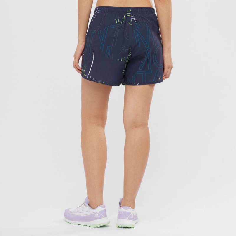 Women's Salomon AGILE Shorts Blue | IN3269KOR