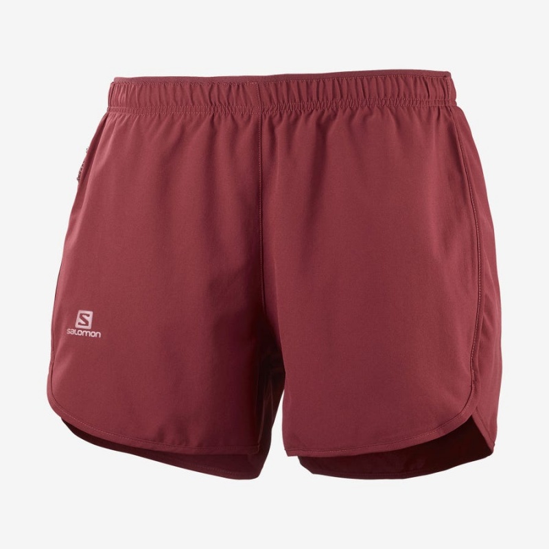 Women\'s Salomon AGILE Shorts Red | IN3270LIS