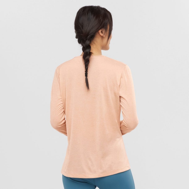 Women's Salomon AGILE T Shirts Beige | IN3065CTV