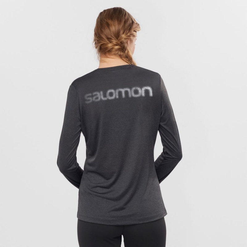 Women's Salomon AGILE T Shirts Black | IN3067BEX