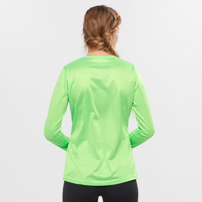 Women's Salomon AGILE T Shirts Green | IN3066VRW