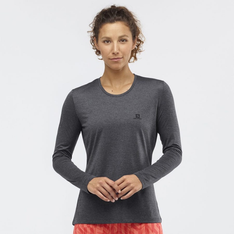 Women's Salomon AGILE T Shirts Grey | IN3062LIS