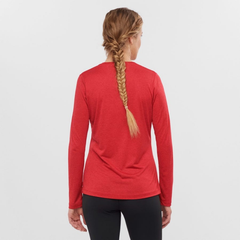 Women's Salomon AGILE T Shirts Red | IN3063ZUT