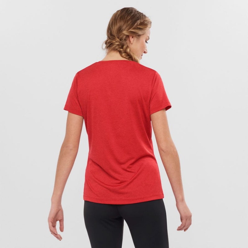 Women's Salomon AGILE T Shirts Red | IN3069MQZ