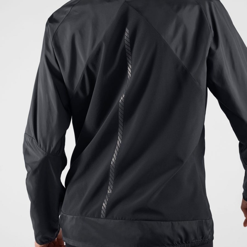 Women's Salomon BONATTI CROSS WIND WINDBREAKERS Jackets Black | IN3160DFM