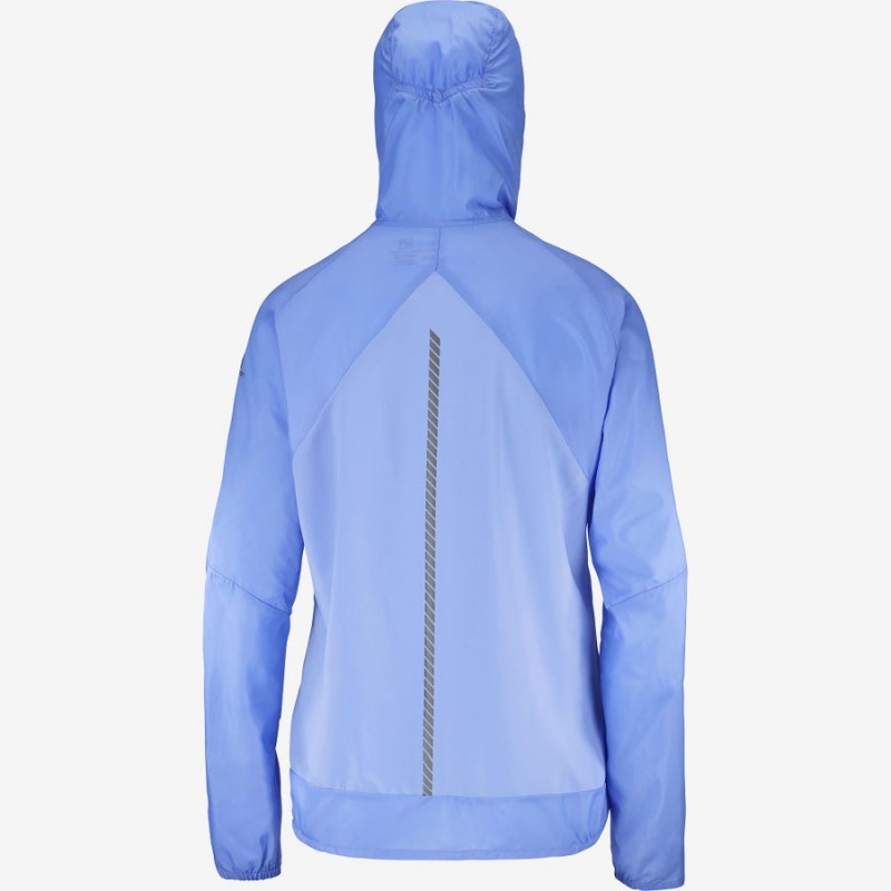 Women's Salomon BONATTI CROSS WIND WINDBREAKERS Jackets Blue | IN3162GSO