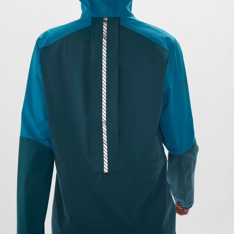 Women's Salomon BONATTI TRAIL WATERPROOF Jackets Blue | IN3131PJJ