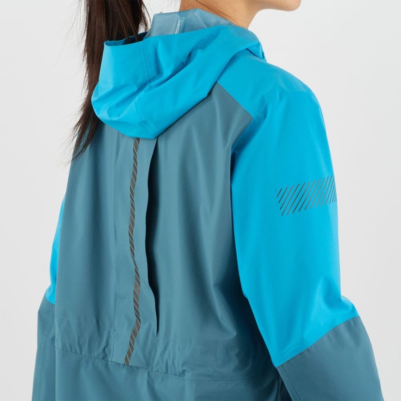 Women's Salomon BONATTI TRAIL WATERPROOF Jackets Blue | IN3131PJJ